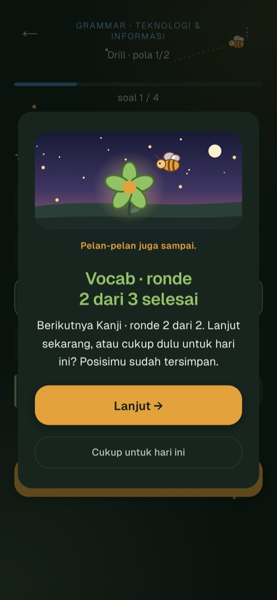 Momen Bee chan sesudah sesi