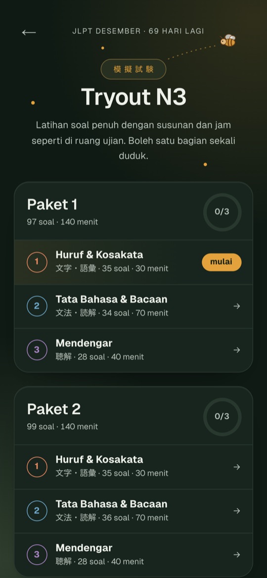 Layar Tryout N3