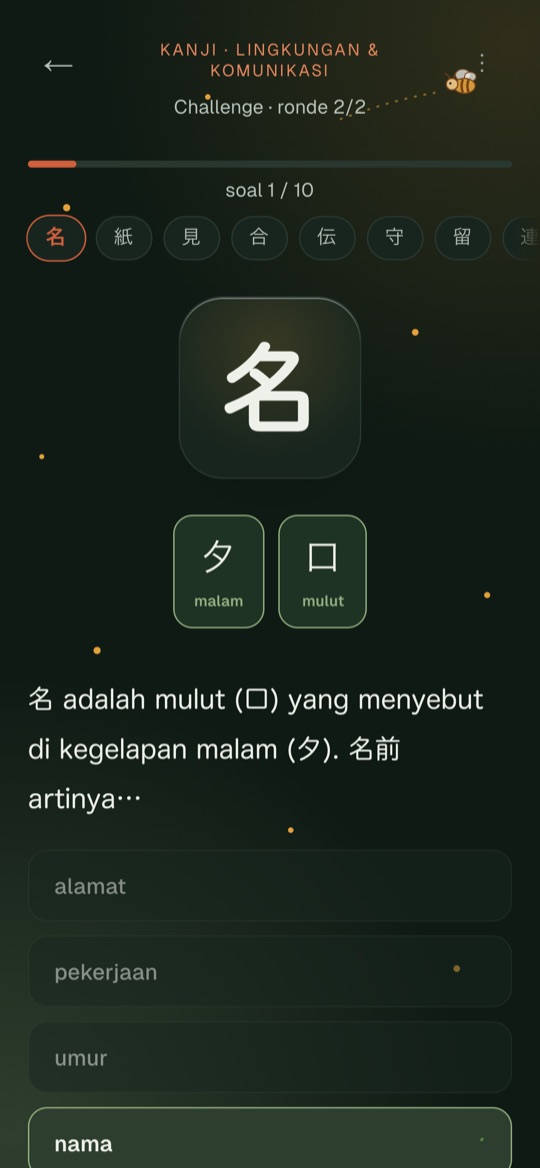 Soal latihan yang dijawab benar
